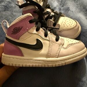 Nike Kids' Black, Purple, and White Sneakers